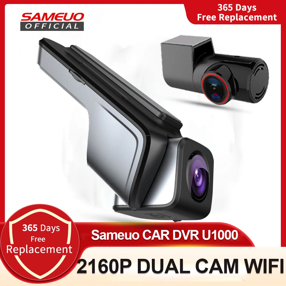 New Sameuo car dvr camera dual lens full 2160p dash cam dual hd 1080p front and rear built in wifi 1000 voice recorder
