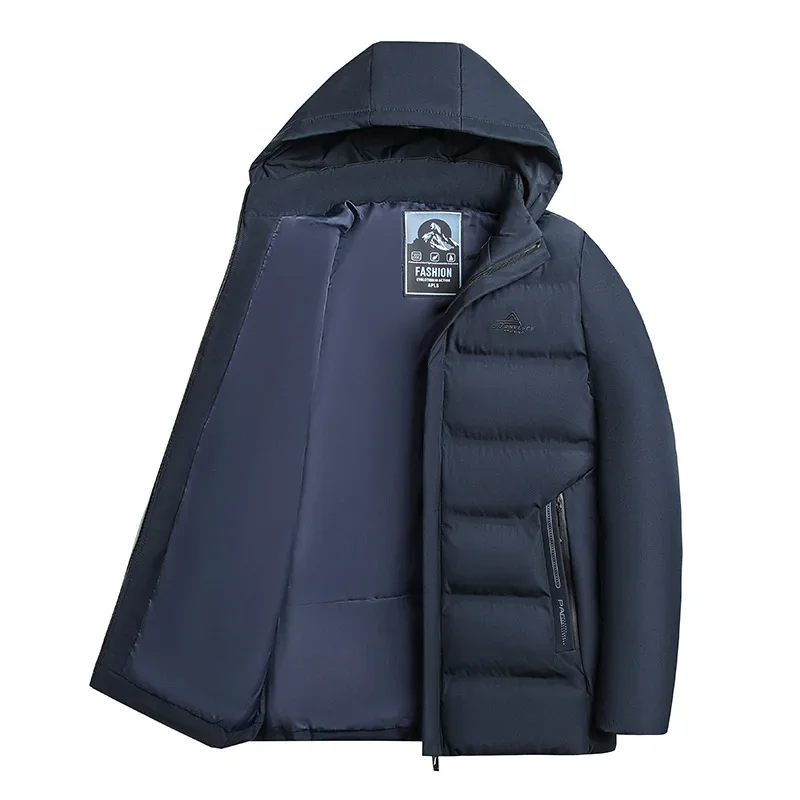 Мужское утолщенное хлопковое пальто среднего и пожилого возраста новинка 2023