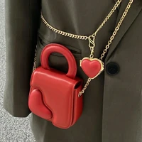 xiuya 2022 fashion crossbody messenger bag for women advanced pu leather shoulder bag heart coin purse female small handbags