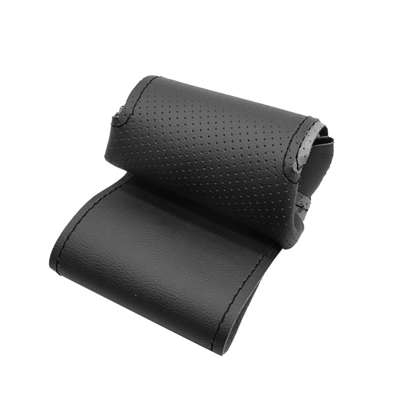 Кожаный чехол для автомобильного внутреннего руля с ручной строчкой