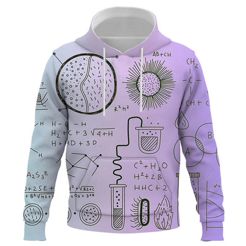 

New Chemical formula pattern Men Women Hoodies Fashion Oversized Sweatshirts Streetwear harajuku Hip Hop Men Clothing clothes