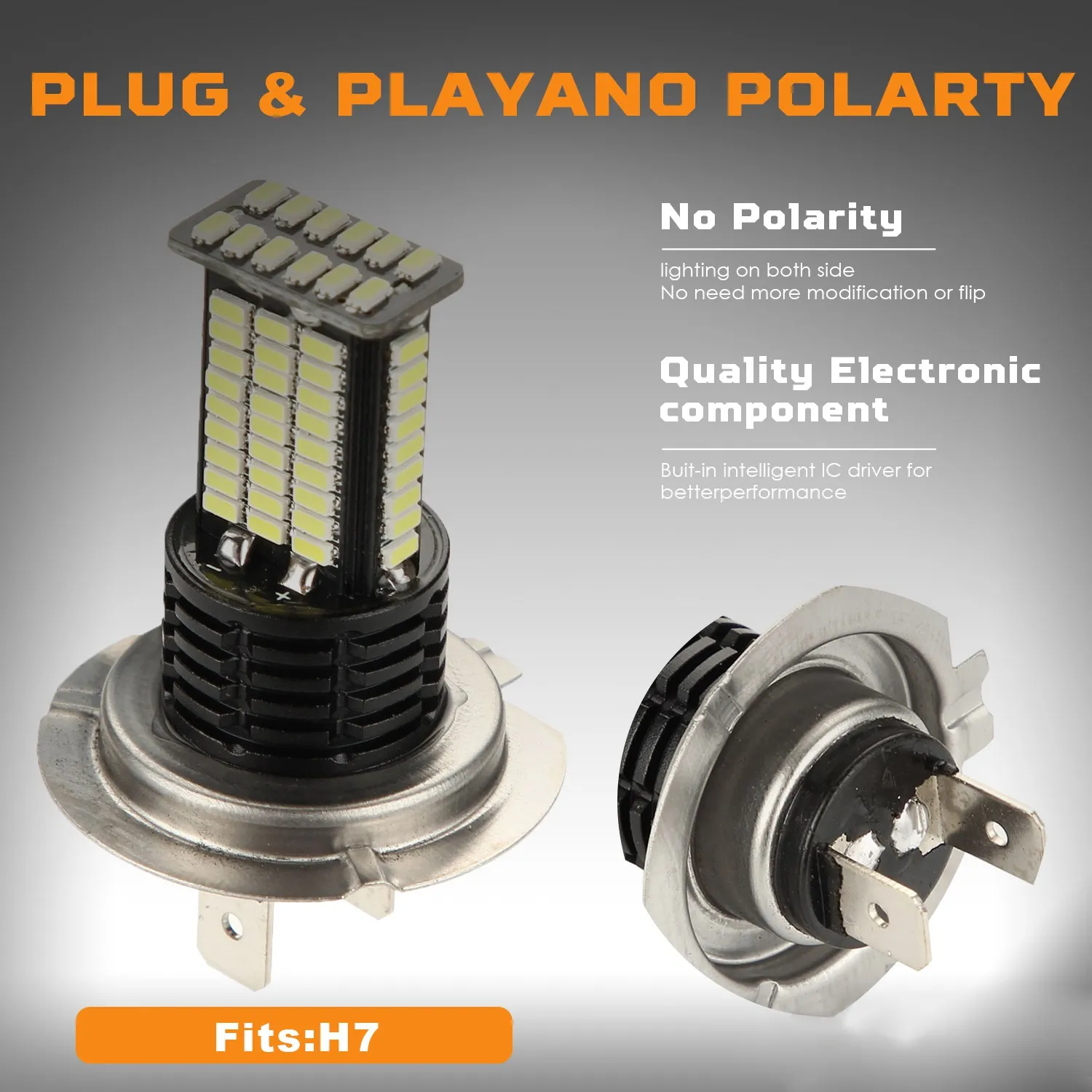 2 шт. Автомобильные светодиодные лампы H7 3200 лм 6000 К