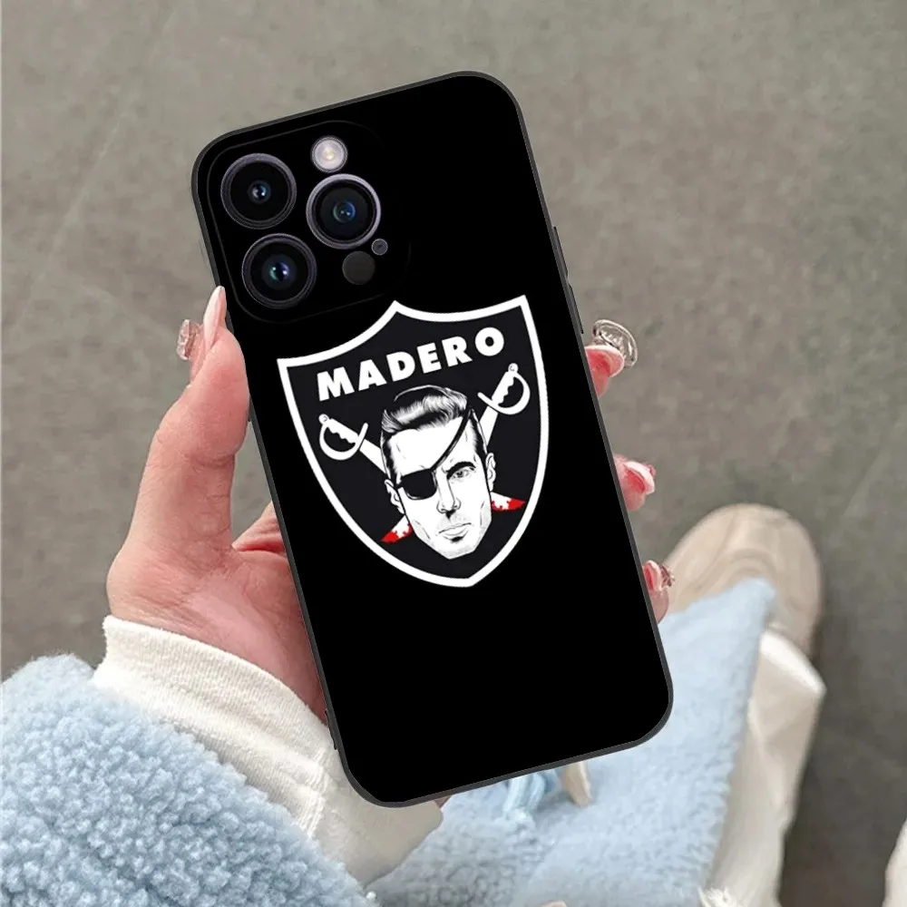 Jose M-Madero Singer Phone Case For iPhone 16 15 14 13 12 11 Plus Pro Max XS X XR SE Mini 8 7 Soft Silicone Black Cover