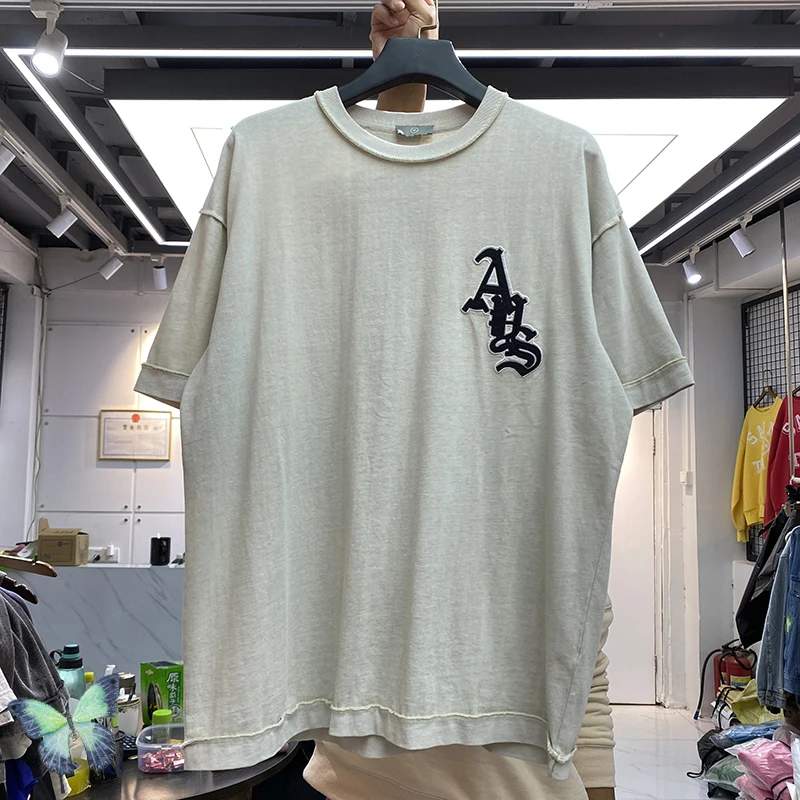 

Apricot Askyurself T Shirt Men Women Embroidered AYS Patch Askyurself T-shirt