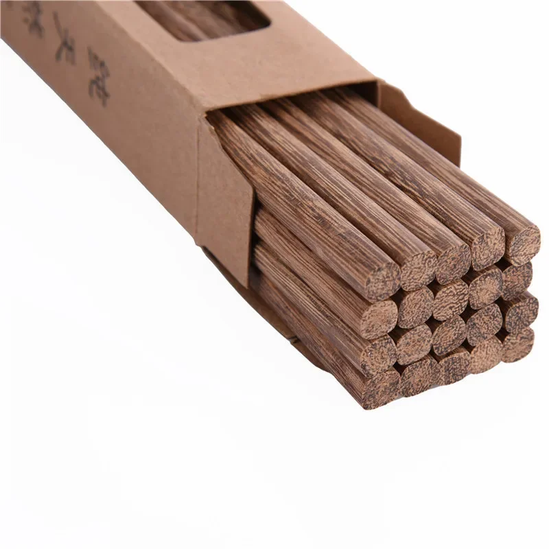 10 пар качественных китайских деревянных палочек для еды в простом японском стиле без лакового дерева Аксессуары для посуды 25 см