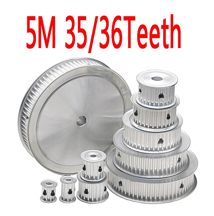 

5 м 35/36 зубьев Тип AF зубчатый ремень шкив алюминиевое синхронное колесо 5 м 35 зубьев Слот ширина 16/21 мм отверстие 6/8/10/12/16/18/19/20 мм