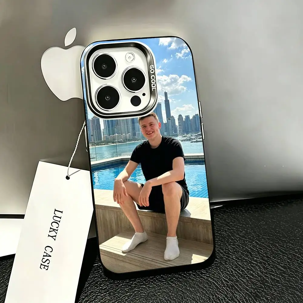 Чехол для телефона T-Trash Streamer Mellstroy для iPhone 17, 16, 15, 14, 13, 12, 11 Plus, Pro Max, XS, цветной, серебристо-черный (art.: 3920da997fdd7) - 3920da997fdd7
