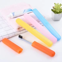 1 pc portable toothbrush holder case box tube cover dust proof travel hiking camping toothbrush protect holder case pencil box