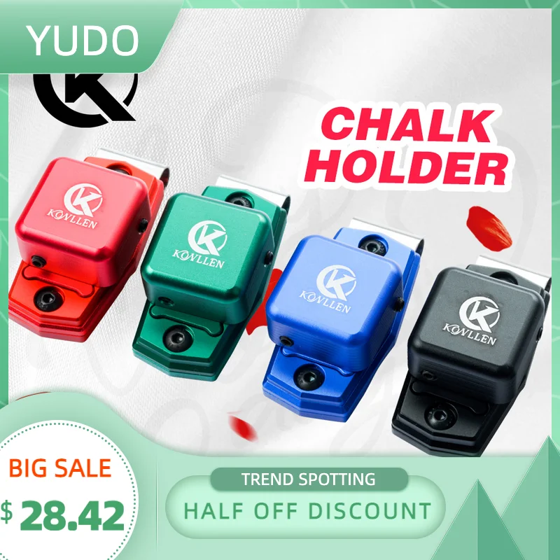 

KONLLEN New Arrival Imported Aluminium Alloy Chalk Holder Professional Duarble Billiard Accessories High Quality Chalk