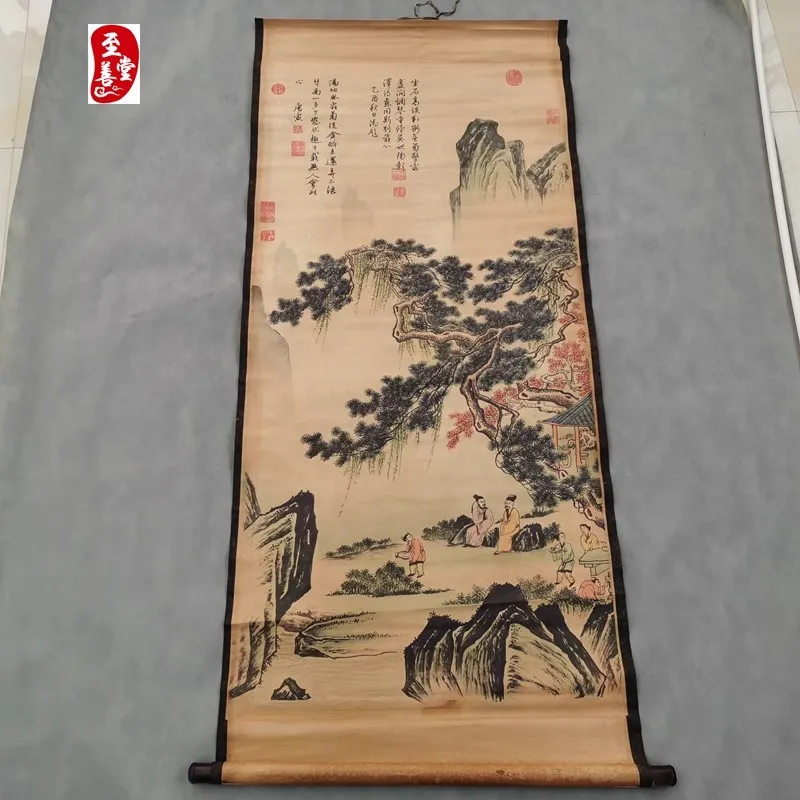 Редкие ручная роспись QingDyansty китайские картины с вертикальной осью, карта вазоля, нарисованные вручную, бесплатная доставка (art.: 3920cd3931ba6) - 3920cd3931ba6