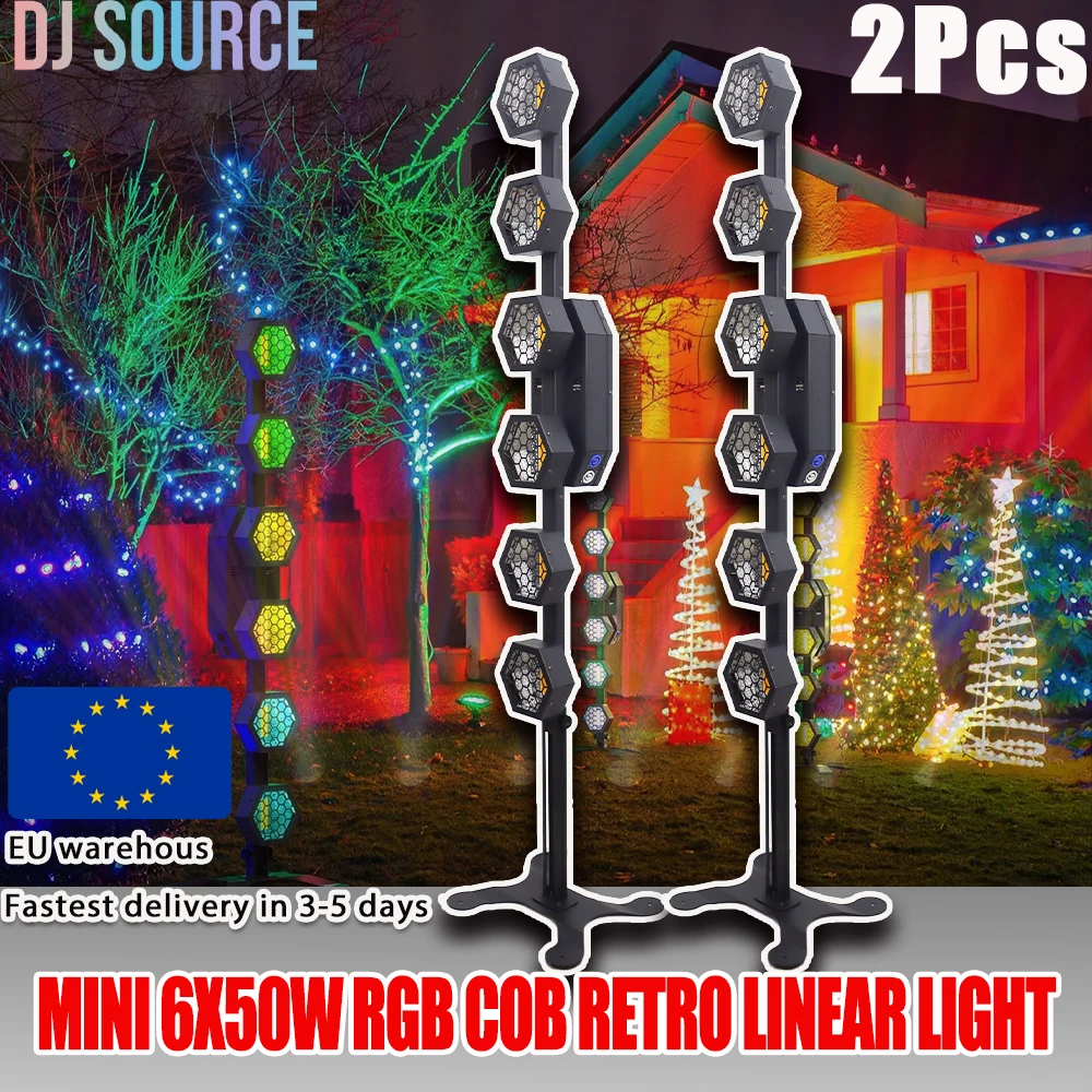 

2 шт./лот 6X50 Вт COB Ретро светильник RGB Янтарный линейный свет стробоскоп гоночная лошадь настенная мойка сценический светильник подставка напольный DMX DJ сценический эффект