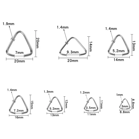 Металлические треугольные застежки для ювелирных изделий