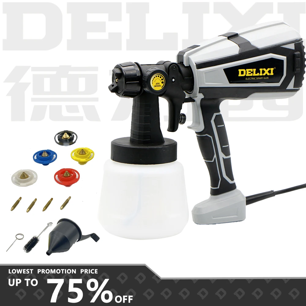 Delixi 600W/1000ml Electric Spray Gun Spray Paint Tool Paint