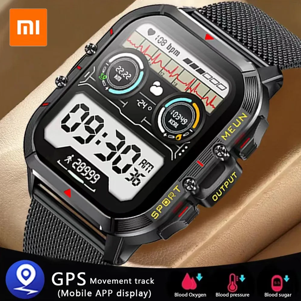 

Xiaomi 2023 Men Bluetooth Call Smart Watch Military Healthy Monitor 1.96'' HD Screen Outdoor Sports Fitness Tracker Smartwatch
