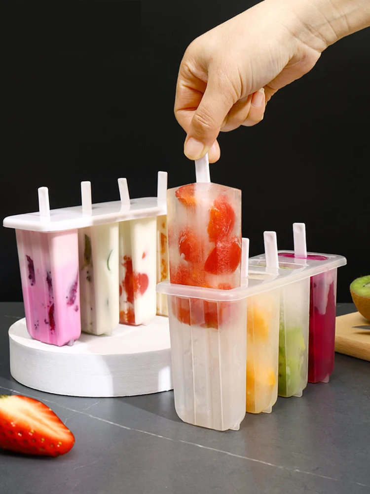 

Popsicle mold home-made mung bean popsicle mold children frozen ice cream bar tool ice cream four even two ice cube tray pack