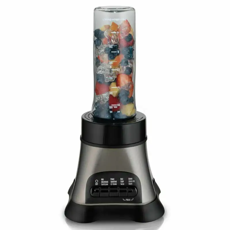 Wave Crusher Blender with 40oz Glass Jar and Blend-in Travel Jar - Black
