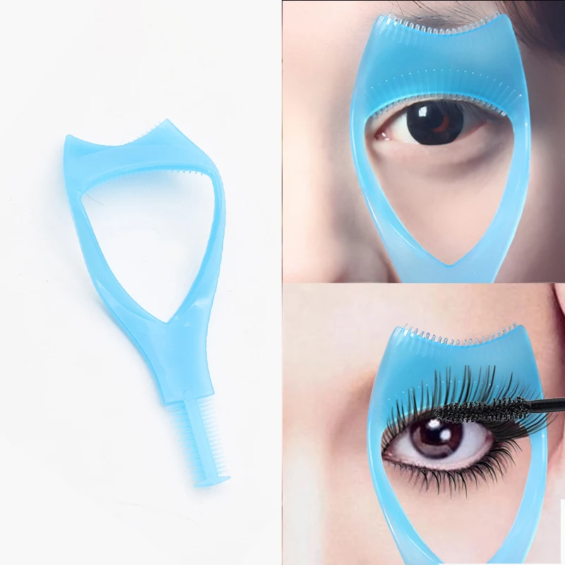 

3 In 1 Makeup Mascara Shield Guard Eye Lash Mascara Applicator Comb Eyelash Curling makeup Brush Curler Cosmetics Tools