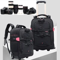 big camera bag trolley bag photography backpack camcorder dslr camera backpack luggage travel trolley case telescopic rod box