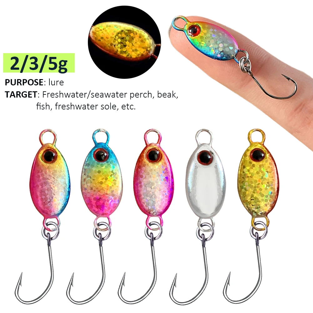 

Fishing Metal Jig 2g/3g/5g Spoon Lure Fishing Hard Bait Crankbait Lure Sinking Spoon Mini Fishing Lure with Sharp Single Hook