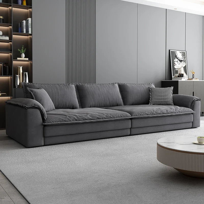 Поддержка черных диванов для гостиной минималистичный натуральный итальянский