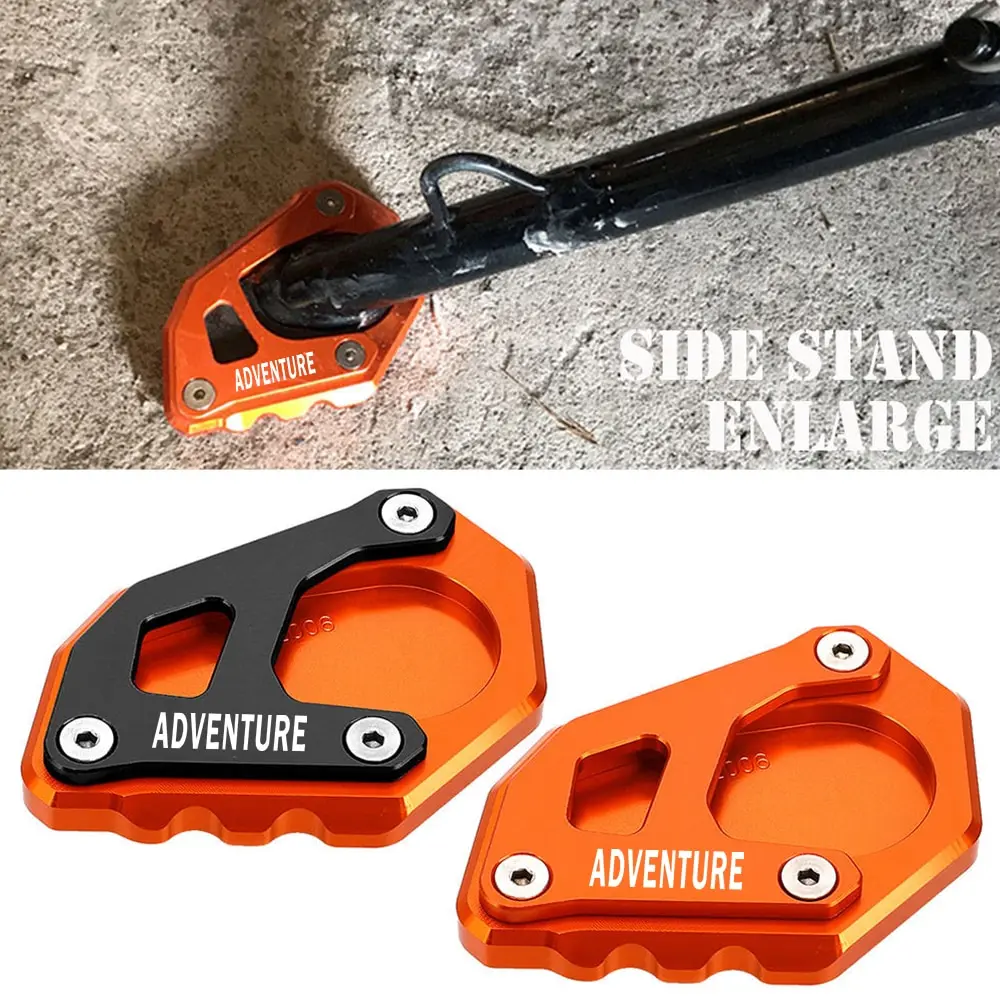 

Motorcycles For Adventure 1290 1050 1090 1190 Adv SuperAdv Accessories CNC Kickstand Foot Side Stand Extension Pad Support Plate