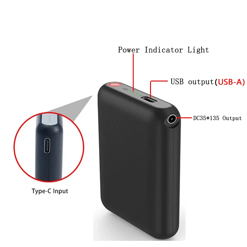 5 в 5000 мАч перчатки с подогревом аккумулятор внешний аккумулятор Перезаряжаемый для нагревательного жилета, нагревательные носки, зимние уличные батареи мобильный источник питания (art.: 3920c73556ffb) - 3920c73556ffb