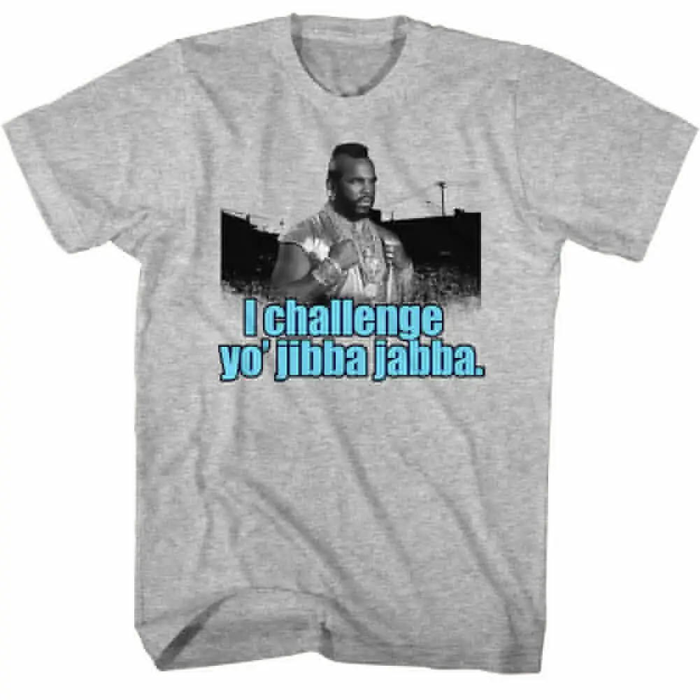 Мужская Лицензированная Футболка Mr. T новинка JIBBA JABBA серая вересковая SM - 5XL