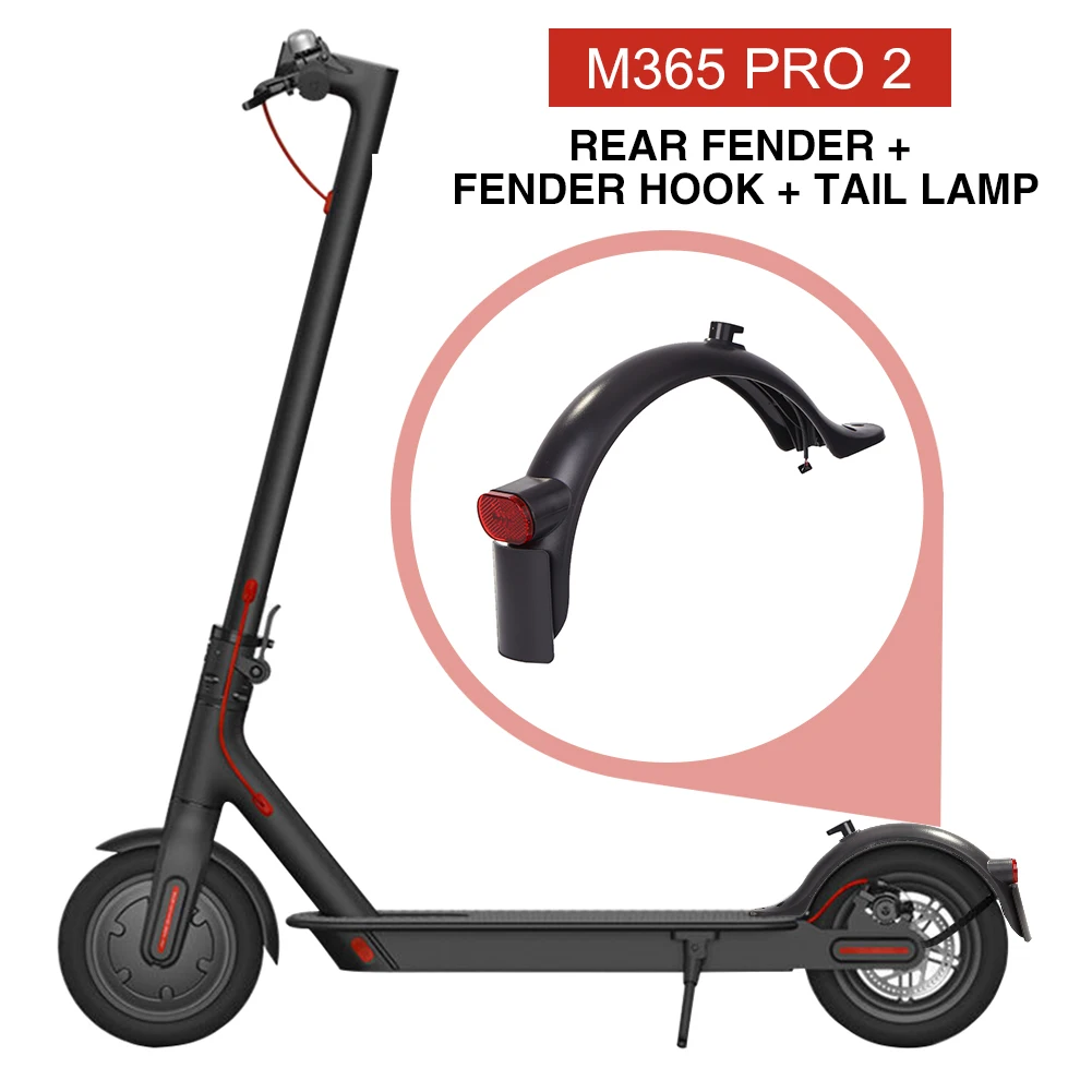 

Durable Scooter Mudguard for Xiaomi Mijia M365 M187 Pro Electric Scooter Tire Splash Fender with Rear Taillight Back Guard