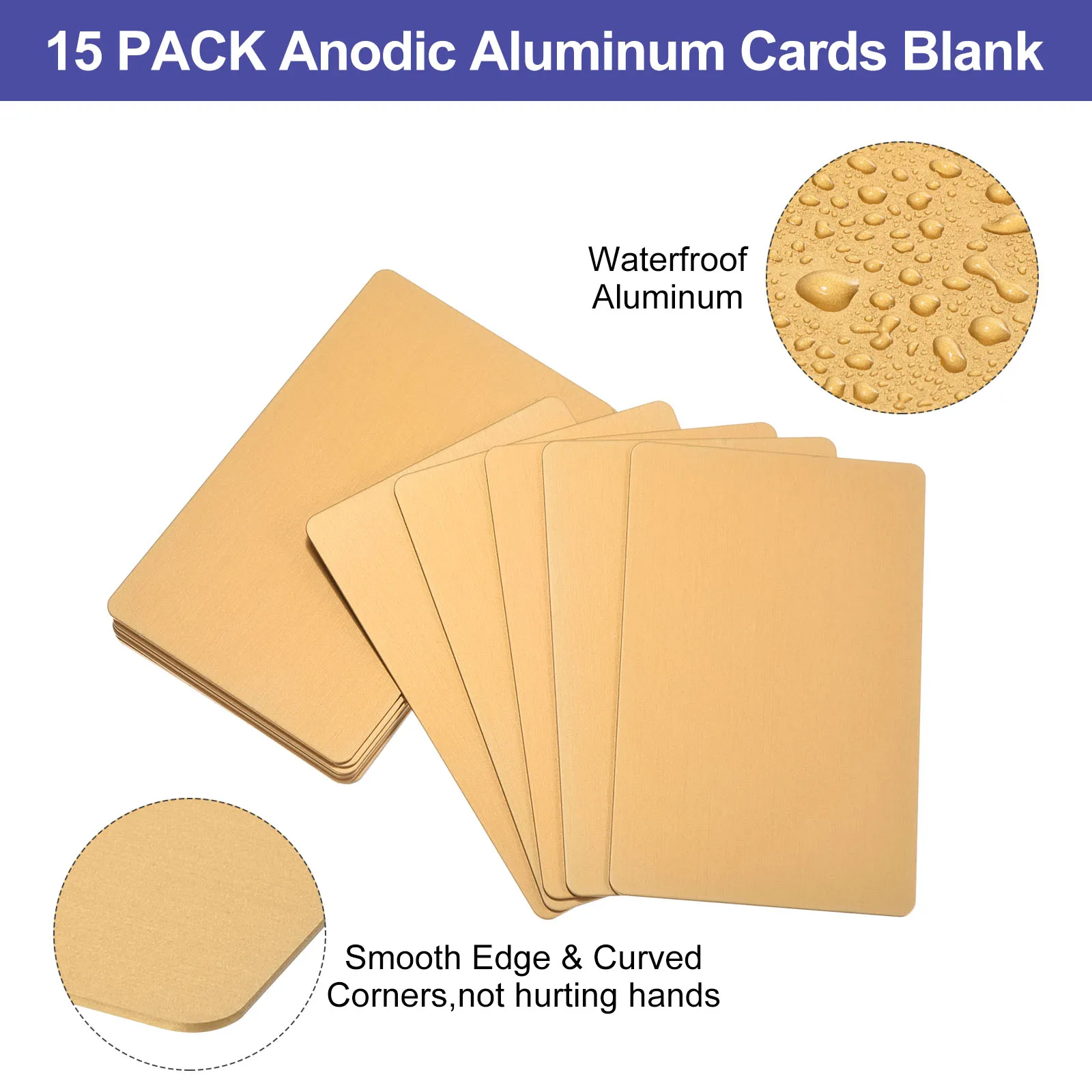 

Металлические визитные карточки, анодированные, 15 шт.