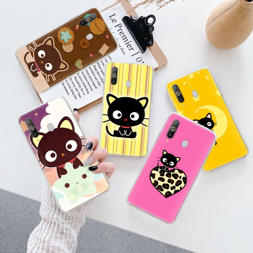Chi Chai Monchan Chococat прозрачный для Samsung S24 S21 Plus Ultra A55 A35 A25 A15 A05 A05S 5G