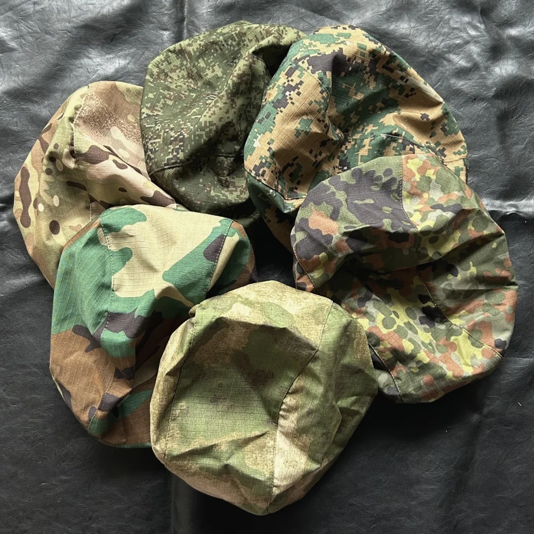Фото M88 QGF-03 Шлем немецкий Flecktarn MC камуфляжный тканевый чехол эластичный русский EMR A-TACS FG цифровой камуфляжный тканевый чехол для джунглей №2