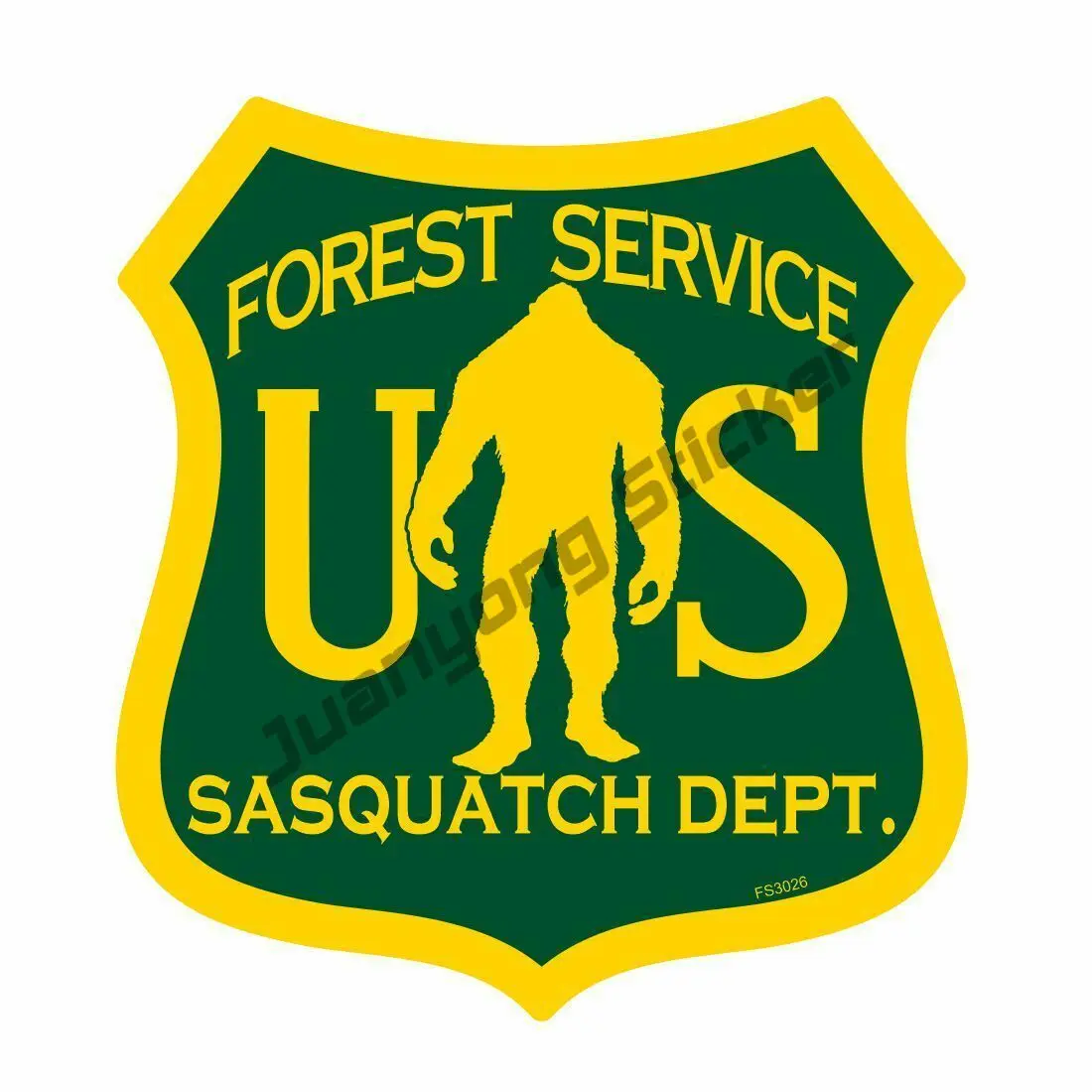 

Bigfoot US Forest Service Sticker - Sasquatch Car Truck Window Decal Scratches Sunscreen Decal Decoration Accessories Decor