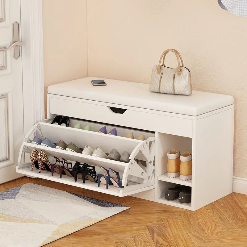 

Modern Shoe Cabinets Storage Entrance Stool Hall Bench White Living Room Schoenenkast Home Furniture
