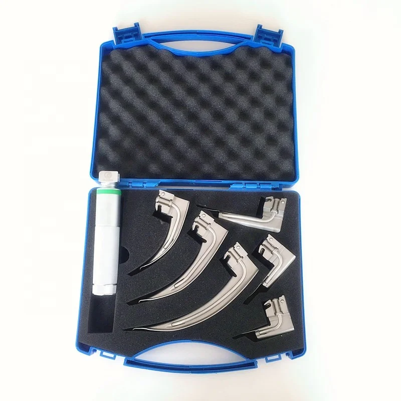 

MJ Brand Adult Pediatric Use 304 Stainless Steel Fiber Optic Laryngoscope Set