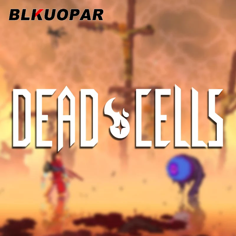 Забавные виниловые наклейки BLKUOPAR с изображением огня и мертвых ячеек