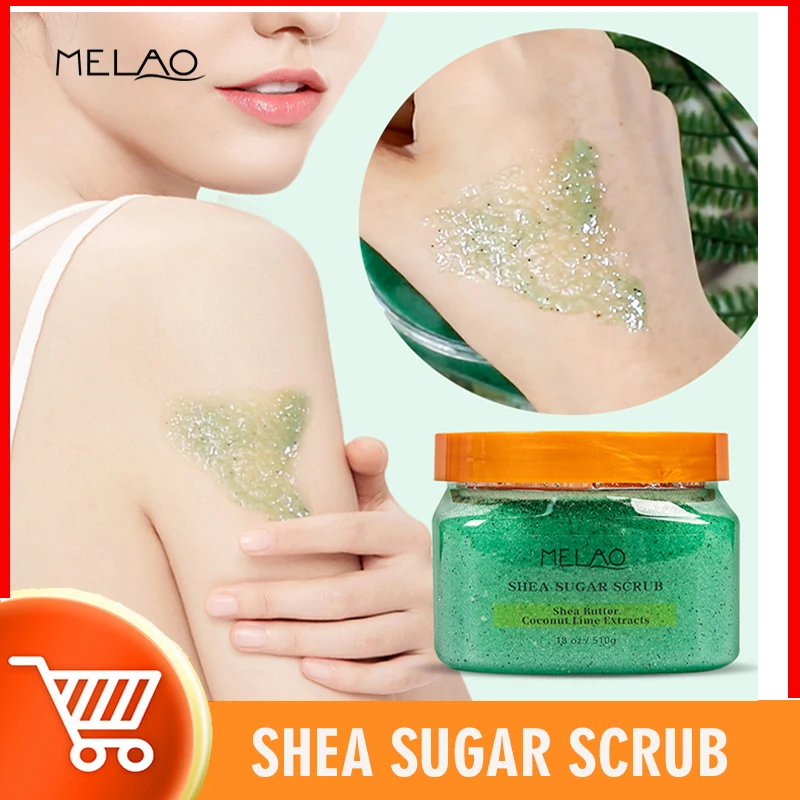 

MELAO Face Body Scrub Soften Cutin Brightening Moisturizing Salt Pore Cleaning Skin Smooth Exfoliating Anti-Acne Sugar Cream