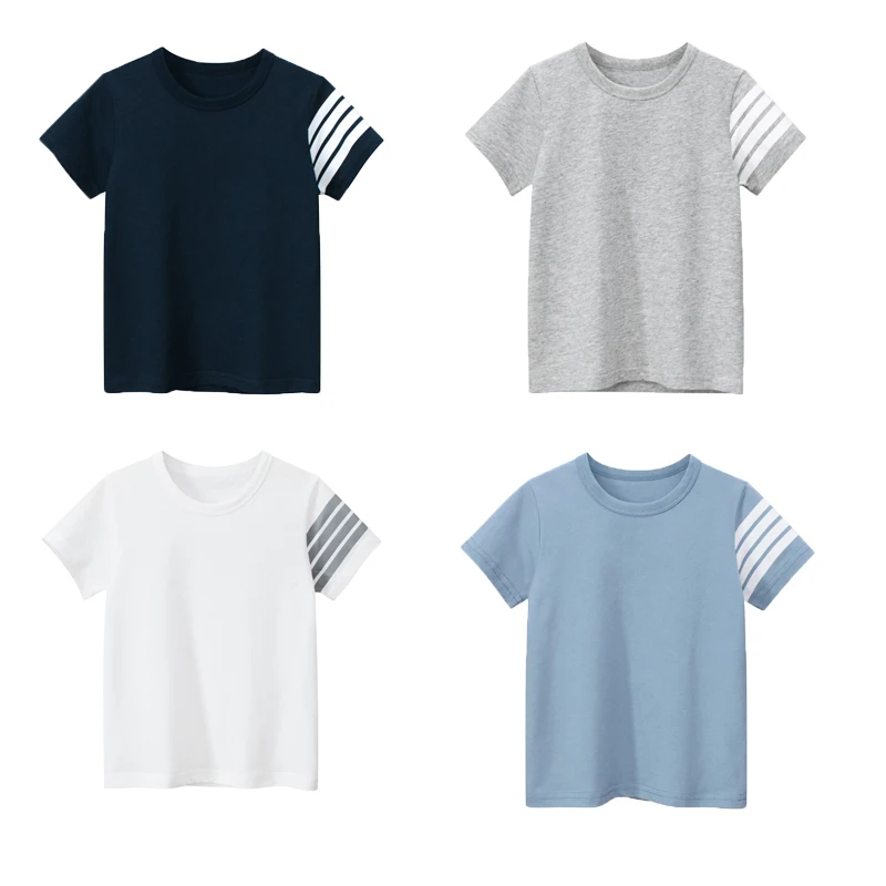 Summer Children's Boys Clothing Short Sleeve T-shirt Printing Round Collar Kid's Tee