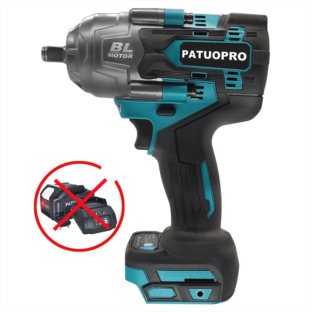 

Электрический гайковерт PATUOPRO 1/2", аккумуляторный, 2200 Нм, 6 скоростей