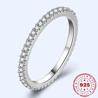 100 real s925 sterling silver color fine natural diamond jewelry gemstone anillos de bizuteria silver 925 jewelry wedding rings