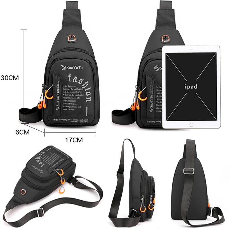 Мужская Повседневная Большая вместительная сумка через плечо для отдыха