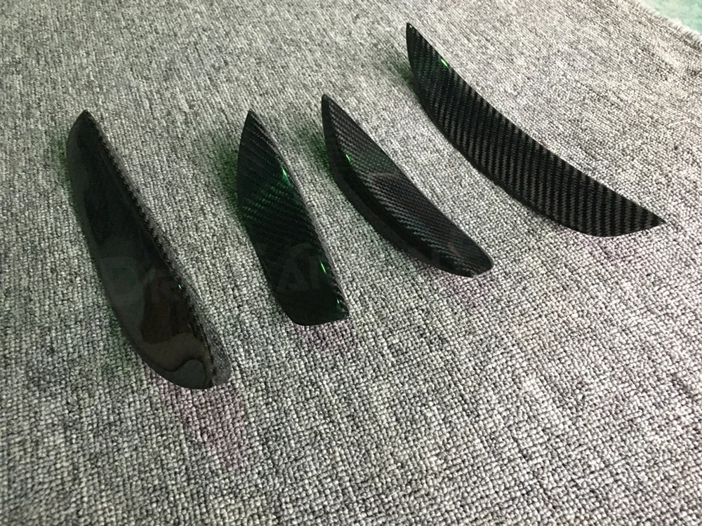 4 шт./компл. Стайлинг автомобиля передний бампер из углеродного волокна накладки