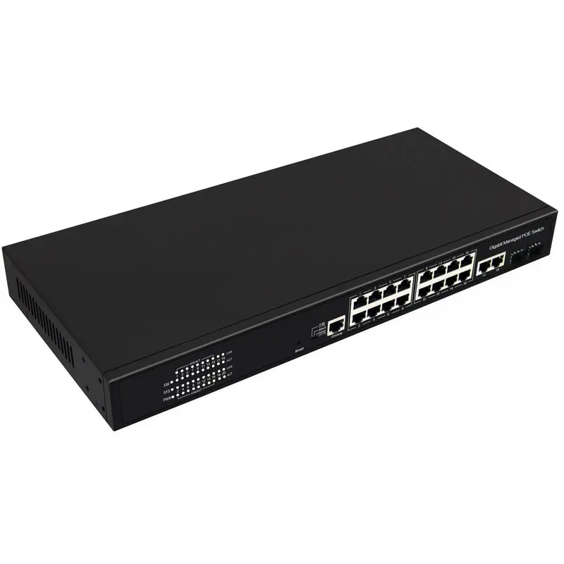 

16-портовый гигабитный сетевой Ethernet-коммутатор SunSoont OEM PoE 48 в 10/100/1000 м для IP-камеры Hikvision