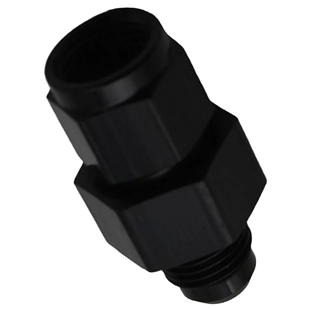 

1pc AN8-1/8-AN8 Oil Gauge Adapter Aluminum Alloy Internal to External Thread Connector Plug for Car Auto Vehicle (Black)