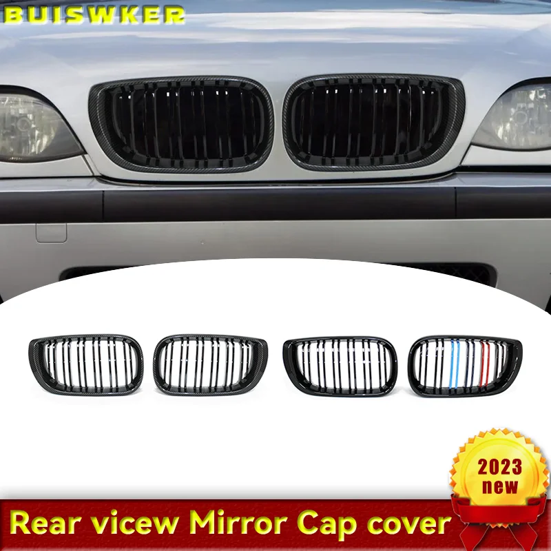 

Передняя решетка для радиатора автомобиля, глянцевая черная двойная решетка для капота, решетка для BMW 3 серии E46 2002-2005, сменная решетка для г...