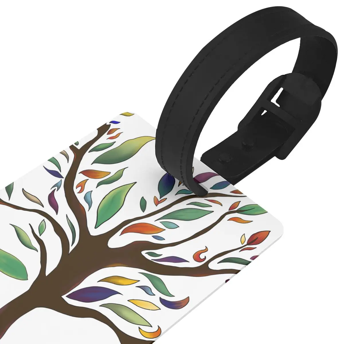 Рисунок 3 - Яркая бирка для багажа с цветными листьями