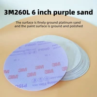 abrasive%c2%a0tools 6 inch 3m 260l dry polishing sandpaper with velcro 600 800 and 1500 grit sand paper for car 150mm sanding discs
