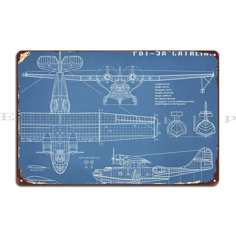 

Catalina Vintage Airplane Metal Signs Printing Rusty Club Cinema Funny Tin Sign Poster