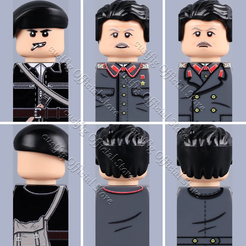 Фото Конструктор MOC: Фигурки советских солдат, офицер пехоты Красной Армии, шлем, пистолет ППС, аксессуары, DIY-блоки, игрушки для мальчиков, подарок №4
