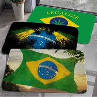 brazil brazilian flag bathroom mat kids room bedroom decoration balcony anti slip doormat living room bedside mats