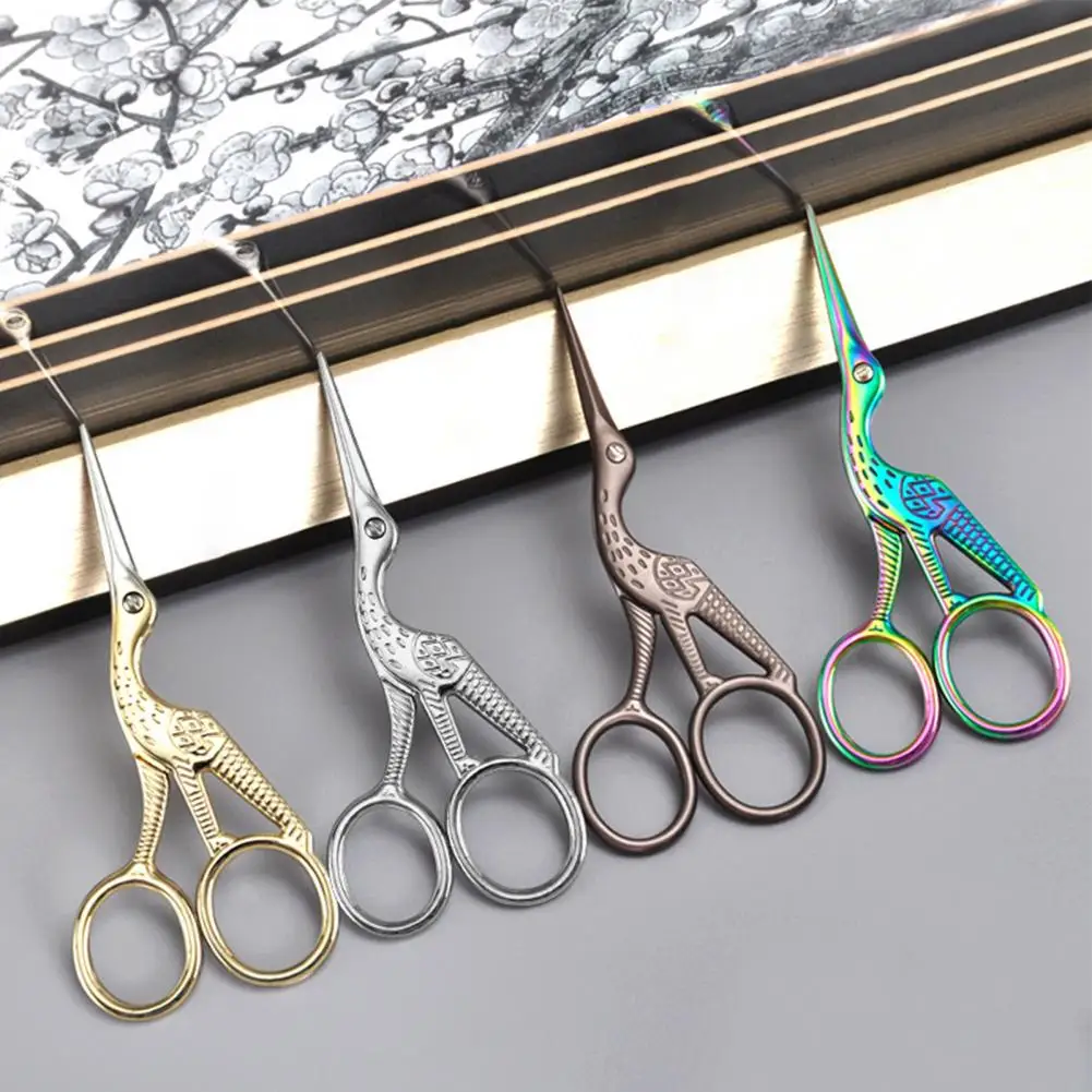 

Lightweight Great Crane-Shape Sewing Small Embroidery Craft Scissor Practical Cloth Shear Grip Comfortable for Home